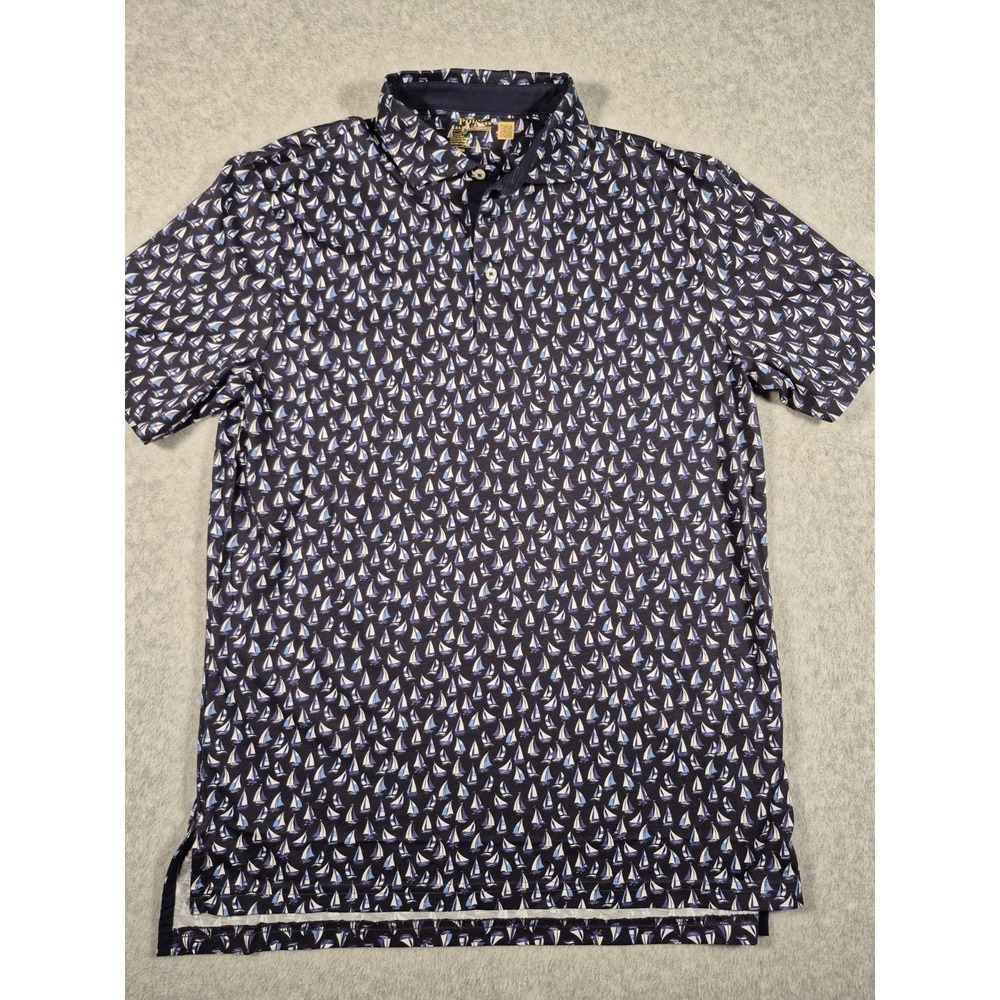 Polo Ralph Lauren Shirt Mens Med Performance Geometric Sailboat Golf NWT $115